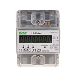 Sorolható fogyasztásmérő 3F LCD MID impulzusadós 63A direkt elektronikus LE-02d F&F Filipowski