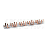 Sorolósín 1F+N csapos 1F 2P 63A 10mm2 1000mmx szigetelt 18mm-osztás 27-készülék TRACON