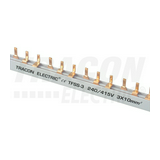 Sorolósín csapos 3F 3P 63A 10mm2 1000mmx szigetelt 18mm-osztás 18-készülék TRACON