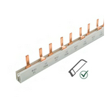 Sorolósín csapos 2F 2P 63A 10mm2/ 1000mm szigetelt 17.8mm-osztás 28-készülék S-2L-1000/10 LEIPOLD