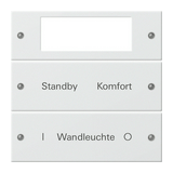 ST55 KNX billentyűkészlet 2pár=4gomb/2modul +feliratmező fehér GIRA