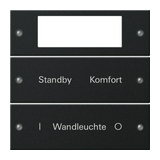 ST55 KNX billentyűkészlet 2pár=4gomb/2modul +feliratmező fekete GIRA