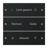 ST55 KNX billentyűkészlet 3pár=6gomb/1modul +feliratmező fekete GIRA