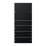 ST55 KNX érintőfedlap (1+3)pár=8gomb/2modul fekete GIRA