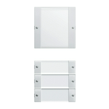ST55 KNX érintőfedlap (1+3)pár=8gomb/2modul +feliratmező fehér GIRA