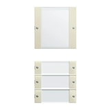 ST55 KNX érintőfedlap (1+3)pár=8gomb/2modul +feliratmező krém műanyag GIRA