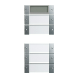 ST55 KNX érintőfedlap (2+3)pár=4gomb/2modul +feliratmező +termosztát alumínium GIRA