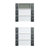 ST55 KNX érintőfedlap (2+3)pár=4gomb/2modul +feliratmező +termosztát antracit GIRA