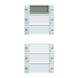 ST55 KNX érintőfedlap (2+3)pár=4gomb/2modul +feliratmező +termosztát fehér GIRA