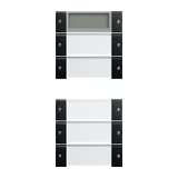 ST55 KNX érintőfedlap (2+3)pár=4gomb/2modul +feliratmező +termosztát fekete GIRA
