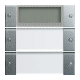 ST55 KNX érintőfedlap 2pár=4gomb/2modul +feliratmező +termosztát alumínium GIRA