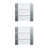 ST55 KNX érintőfedlap (3+3)pár=12gomb/2modul +feliratmező alumínium GIRA