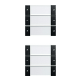ST55 KNX érintőfedlap (3+3)pár=12gomb/2modul +feliratmező fekete GIRA