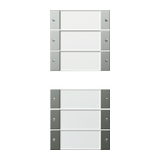 ST55 KNX érintőfedlap (3+3)pár=12gomb/2modul +feliratmező nemesacél GIRA