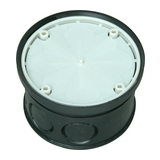 Süllyesztett szerelvénydoboz 1-es kerek 60mm-átmérő műanyag fekete Kopp