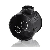 Süllyesztett szerelvénydoboz 1-es kerek 80mm 65mm-átmérő fekete műanyag E106M25 F-TRONIC