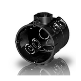 Süllyesztett szerelvénydoboz mély 1-es kerek 80mmx 65mm-átmérő fekete műanyag E107M25 F-TRONIC