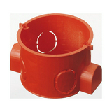 Süllyesztett szerelvénydoboz sorolható 1-es kerek 60mm-átmérő műanyag piros 24SC GEWISS