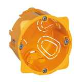 Süllyesztett szerelvénydoboz univerzális 1-es kerek 71mmx 71mmx 67mm-átmérő sárga BatiBox LEGRAND