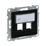 Suno adatcsatlakozó adapter kettős Keystone műanyag fekete LEGRAND