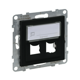 Suno adatcsatlakozó adapter kettős Keystone műanyag fekete LEGRAND