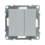 Suno fényerőszabályzó 2vez. betét közp. fedéllel nyomógomb alumínium 3-400W süllyesztett LEGRAND