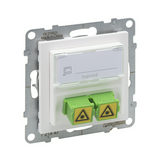 Suno optikai csatlakozóaljzat süllyesztett bepattintás 2 SC fehér egyenes LEGRAND