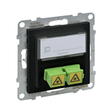 Suno optikai csatlakozóaljzat süllyesztett bepattintás 2 SC fekete egyenes LEGRAND