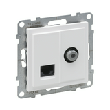 Suno TV (F) végzáró + adatcsatlakozó dugalj UTP RJ45 8(8) Cat6 fehér csavaros LEGRAND