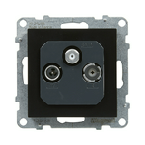 Suno TV-R-SAT 3-kimenet végzáró süllyesztett 14dB/860MHz fekete 1.5dB/860MHz/vonali LEGRAND