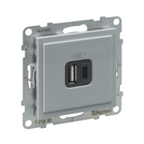 Suno USB töltőaljzat A+C 3000mA/ 5V süllyesztett alumínium IP20 LEGRAND