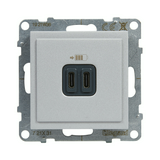 Suno USB töltőaljzat C+C 3000mA/ 5V süllyesztett alumínium IP20 LEGRAND