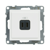Suno USB töltőaljzat C 2x CC-típ 100-240V 50-60Hz/ 3000mA-max. 5V süllyesztett fehér IP20 LEGRAND