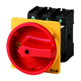 Szakaszoló fő- és vészkapcsoló 100A 3P 37kW/400VAC-3 fix piros zárható P3-100/V/SVB EATON