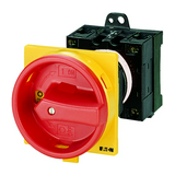 Szakaszoló fő- és vészkapcsoló 20A 3P 5.5kW/400VAC-3 ráépíthető fix piros T0-2-15679/V/SVB EATON