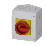 Szakaszoló fő- és vészkapcsoló 32A 6P 9.5kW/400VAC-3 előlapi központos tokozott SENTRON SIEMENS