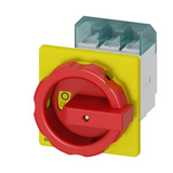 Szakaszoló fő- és vészkapcsoló 63A 3P 18.5kW/400VAC-3 előlapi központos fix piros SENTRON SIEMENS