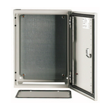 Szekrény fali sorolható acél szerelőlappal 400mm 300mmx 200mmx IP66 szürke CS-43/200 EATON