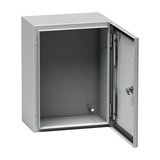 Szekrény fali teli ajtós acél 800mm 600mmx 250mmx IP66 szürke Spacial S3D Schneider