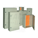Szekrény fali teli ajtós acél szerelőlappal 1200mm 800mmx 300mmx IP55 szürke TRACON