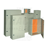 Szekrény fali teli ajtós acél szerelőlappal 320mm 250mmx 150mmx IP55 szürke TRACON