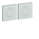 Szellőzőnyílás takaró oldalsó (2db) kezeletlen műanyag 60mm x 60mm x 25mm Vega D Hager