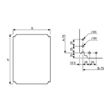 Szerelőlap 600x400mm szekrénybe műanyag 565mm-ma 350mm-sz kezeletlen CRN/S3D/S3X/PLM Schneider