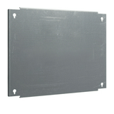 Szerelőlap fix porszórt acél 500mm x 450mm szürke Quadro Hager
