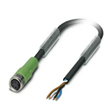 Szerelt csatlakozókábel 4P M8 hüvely 5m szabad érvég 4A 30V SAC-4P- 5,0-PUR/M 8FS PHOENIX CONTACT