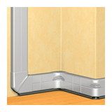 Parapetcsatorna alj 150mm x 65mm 2000mm eloxált alumínium DLP alu LEGRAND