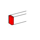 Szerelvénybeépítő-csatorna végzáró 50x105-csatornához szimmetrikus 105mm x 50mm DLP alu LEGRAND