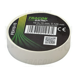 Szigetelőszalag fehér 15mm x 10m PVC 90°C max. TRACON