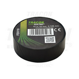 Szigetelőszalag fekete 18mm x 10m PVC 90°C max. TRACON