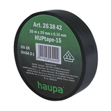 Szigetelőszalag fekete 19mm x 20m PVC Haupa